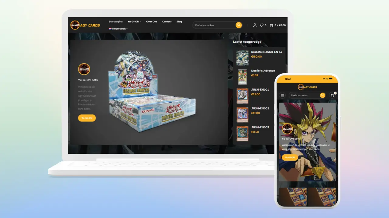 Agycards E-Ticaret Sitesi Tasarım ve Kodlama